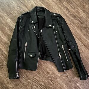 Blank NYC Black Leather Biker Jacket